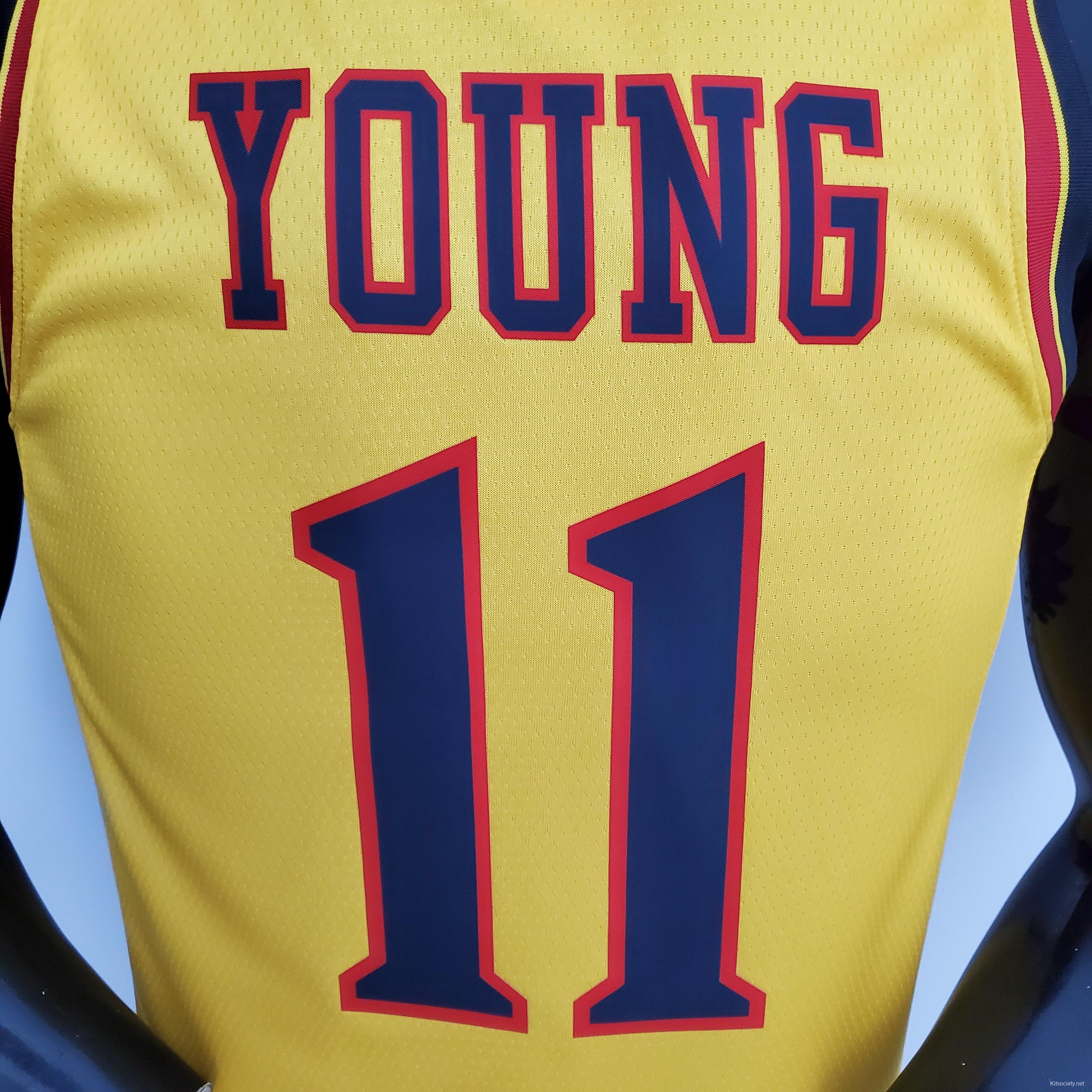 Atlanta Hawks 2022 Customized Jersey - Yellow - Jersey Teams