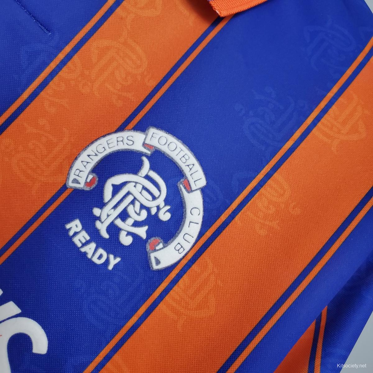 Glasgow Rangers retro soccer jersey 1993