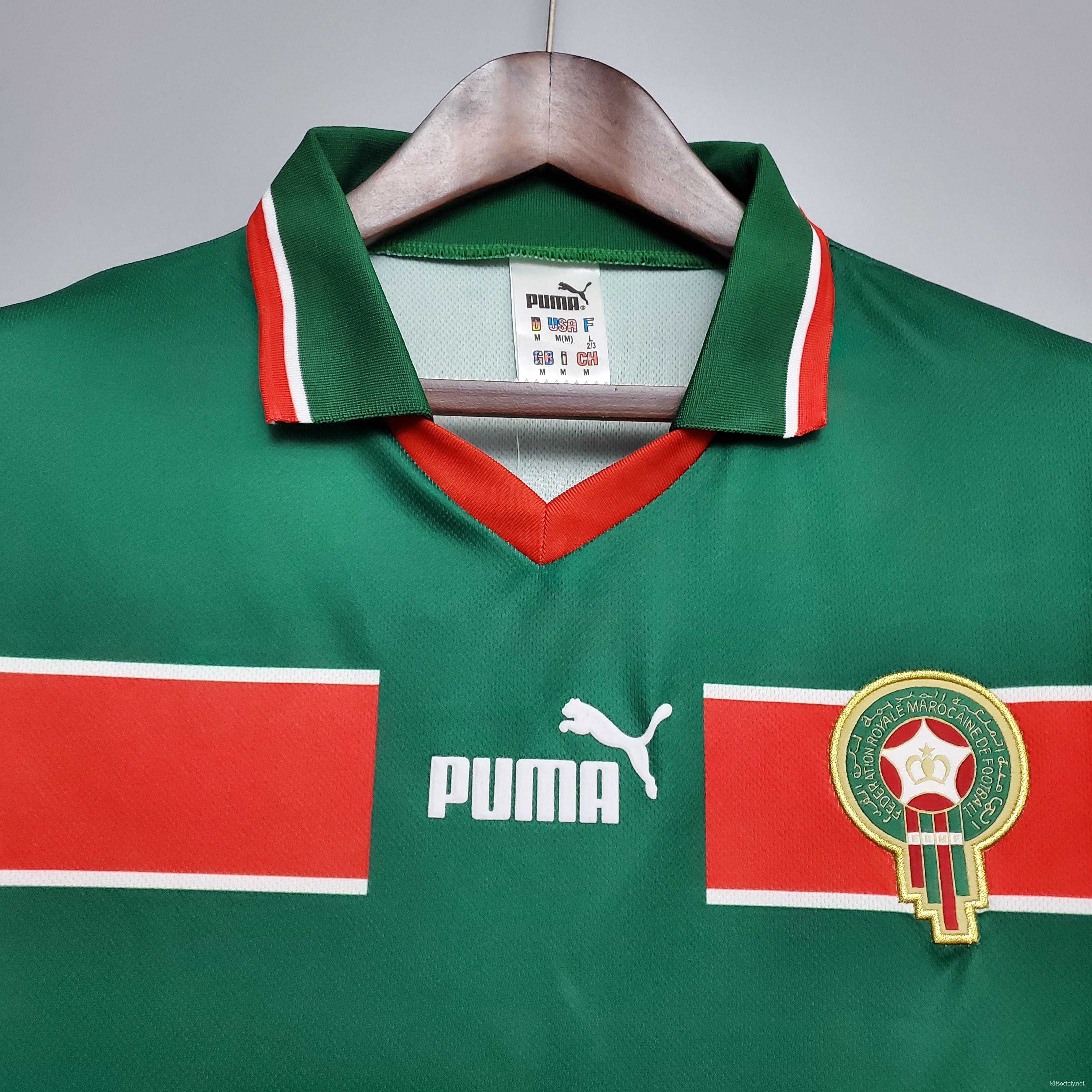 Retro 1998 Morocco Home Soccer Jersey - Kitsociety