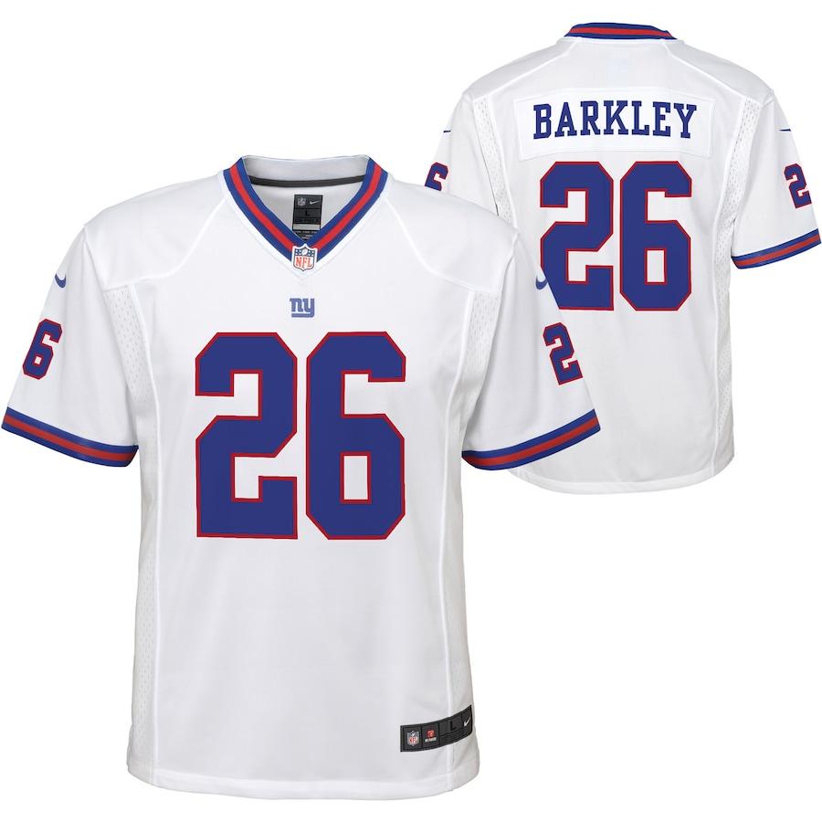 Youth Saquon Barkley White Rush Player Limited Team Jersey