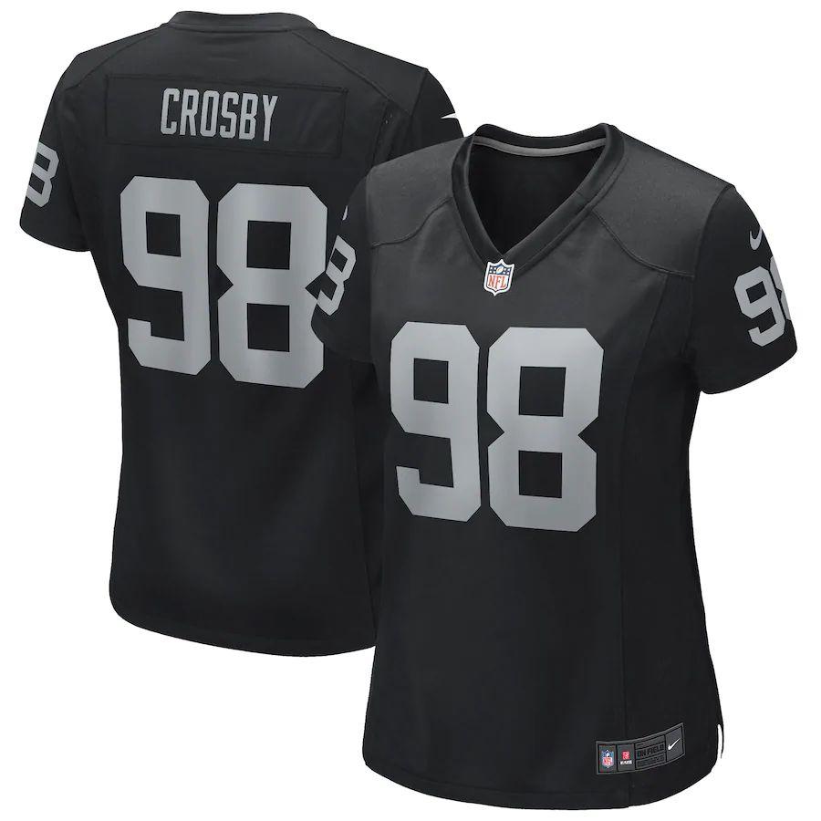 Women's Maxx Crosby Black Player Limited Team Jersey - Kitsociety