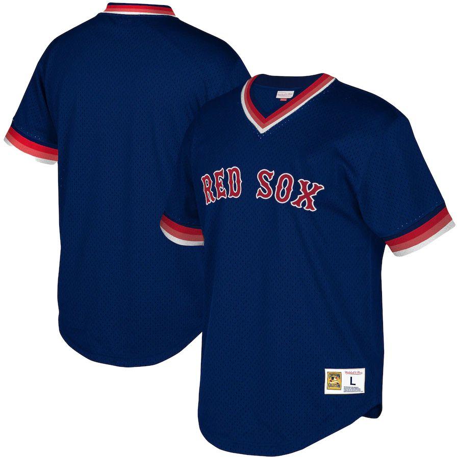 Youth Navy Cooperstown Collection Mesh Wordmark V-Neck Throwback Jersey -  Kitsociety