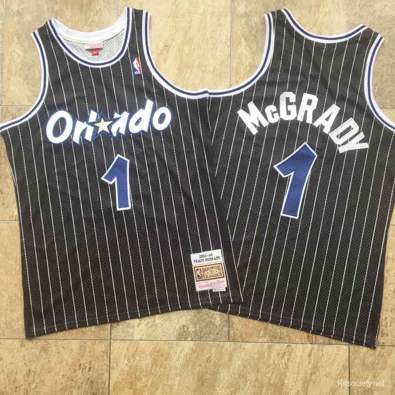 Men's Tracy McGrady Black Retro Classic Team Jersey - Kitsociety