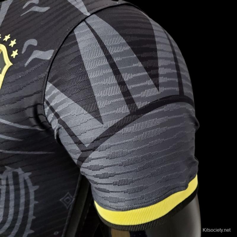 2022 Brazil Black Soccer Jersey - Kitsociety