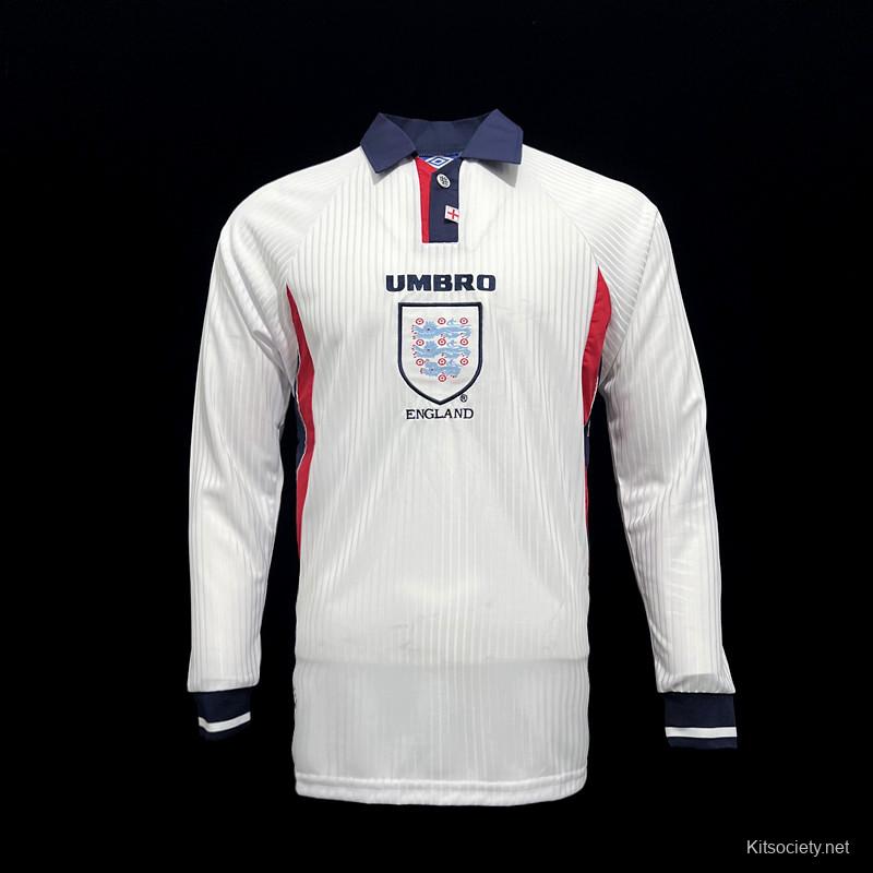 England Home 1998 Retro Full Sleeve Football Jersey