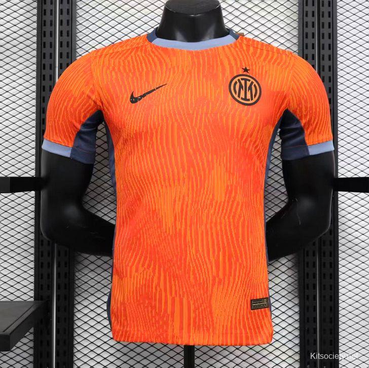 Player Version 23/24 Inter Milan Third Orange Jersey - Kitsociety